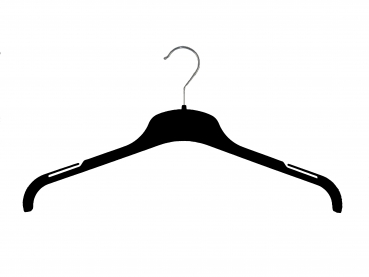 Hemden- und Blusenbügel TU47 aus Kunststoff schwarz 47 cm